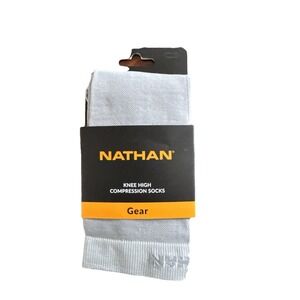 NATHAN‎ Unisex Small Knee High Compression Socks Cement Gray New (1 Pair)
